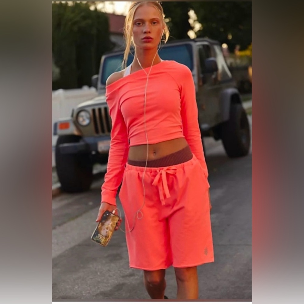 Free People/ FP Movement Hot Shot Easy Short Set Color Coral Size Large